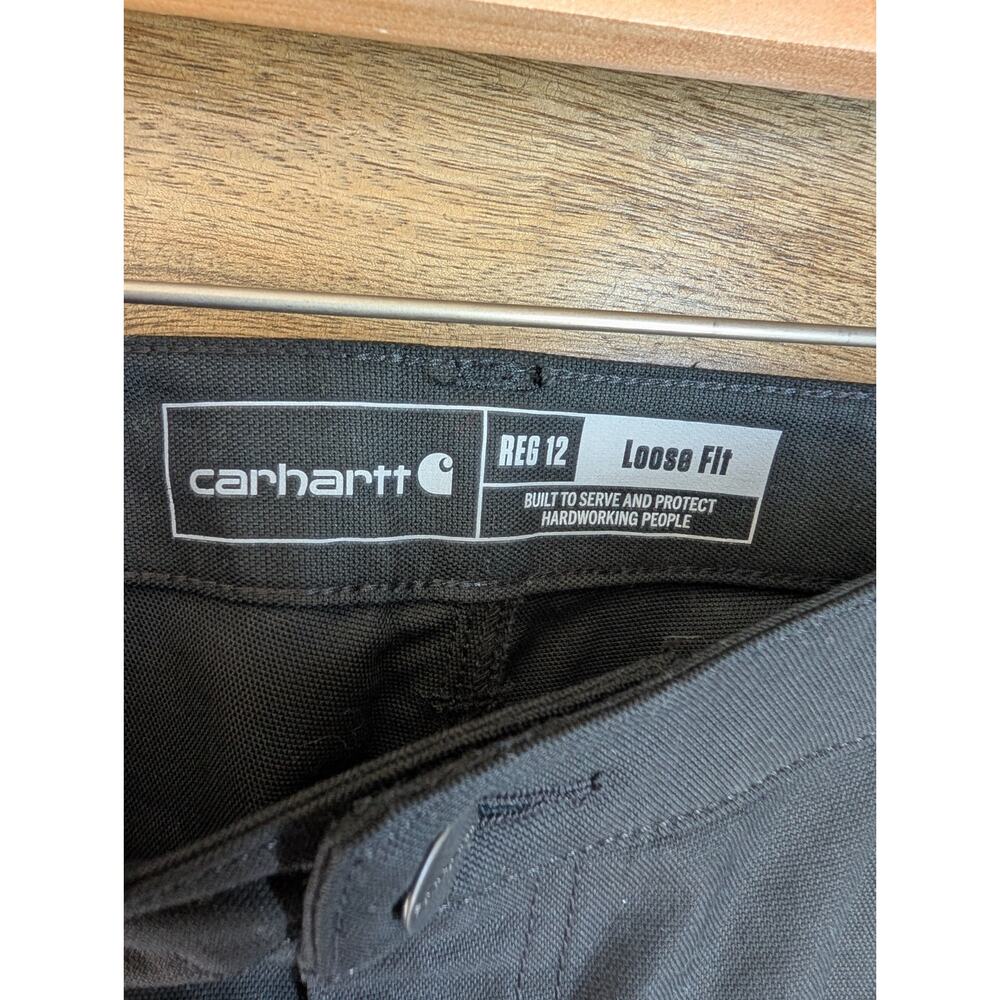 Carhartt Work Pants Womens Size 12 Black Rugged Flex Loose Fit Professional NWT - Picture 3 of 6